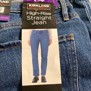 Kirkland Signature Blue High-Rise Straight Jeans